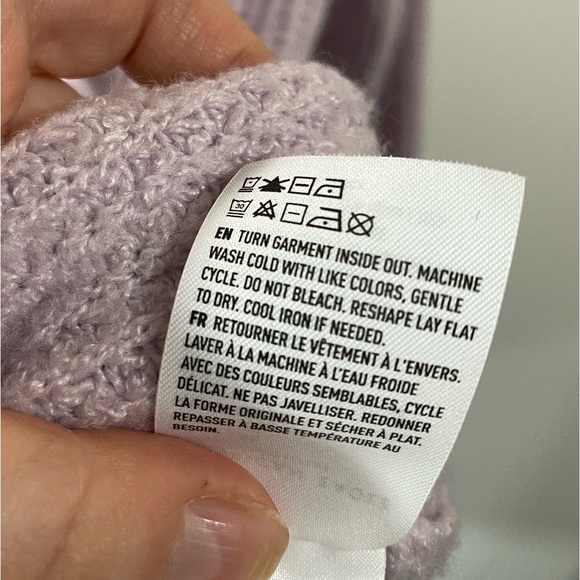 AE Oversized Dreamspun V-Neck Sweater Lilac Lavender Purple - Picture 7 of 9